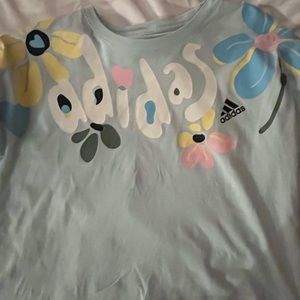 Adidas girls long sleeve shirt.  Size S. Sea green.